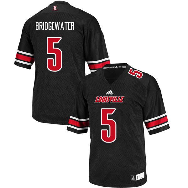 Men Louisville Cardinals #5 Teddy Bridgewater College Football Jerseys Sale-Black
